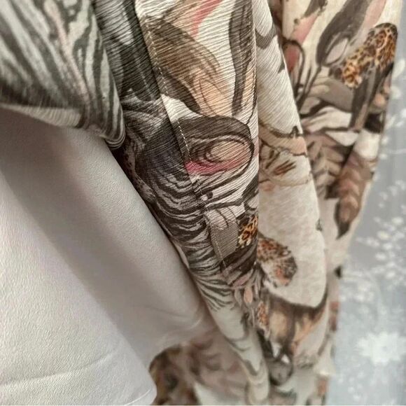 All Saints Floral Maxi Dress - Cream and Brown - Picture 9 of 9